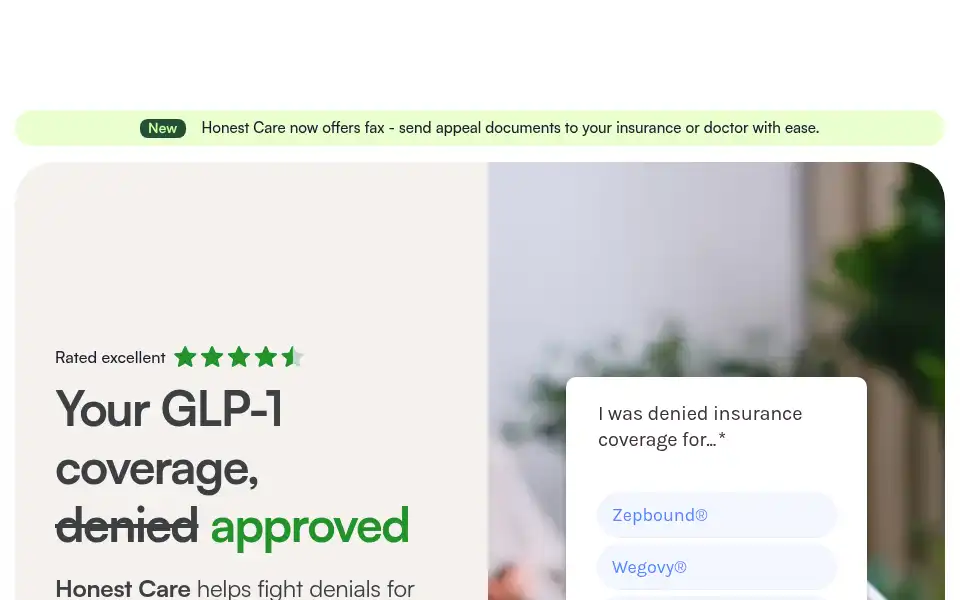 Screenshot of findhonestcare.com