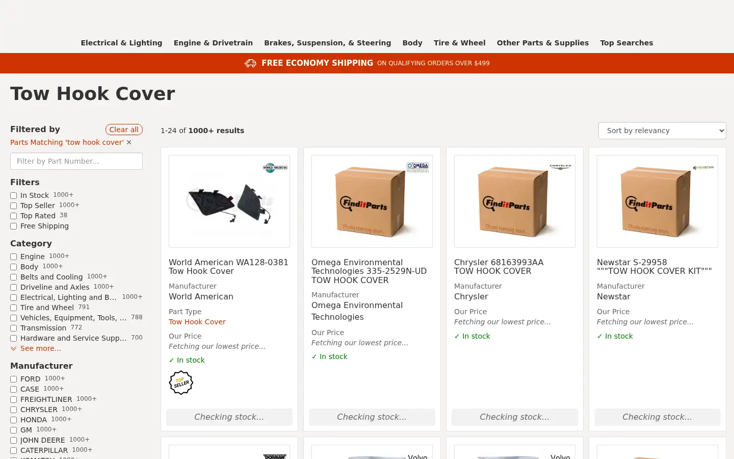 Screenshot of finditparts.com
