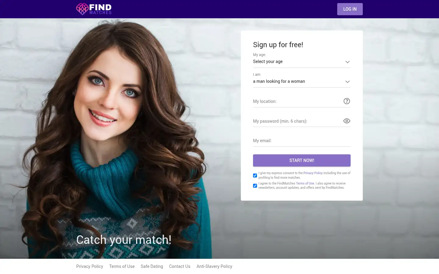 Screenshot of findmatches.com