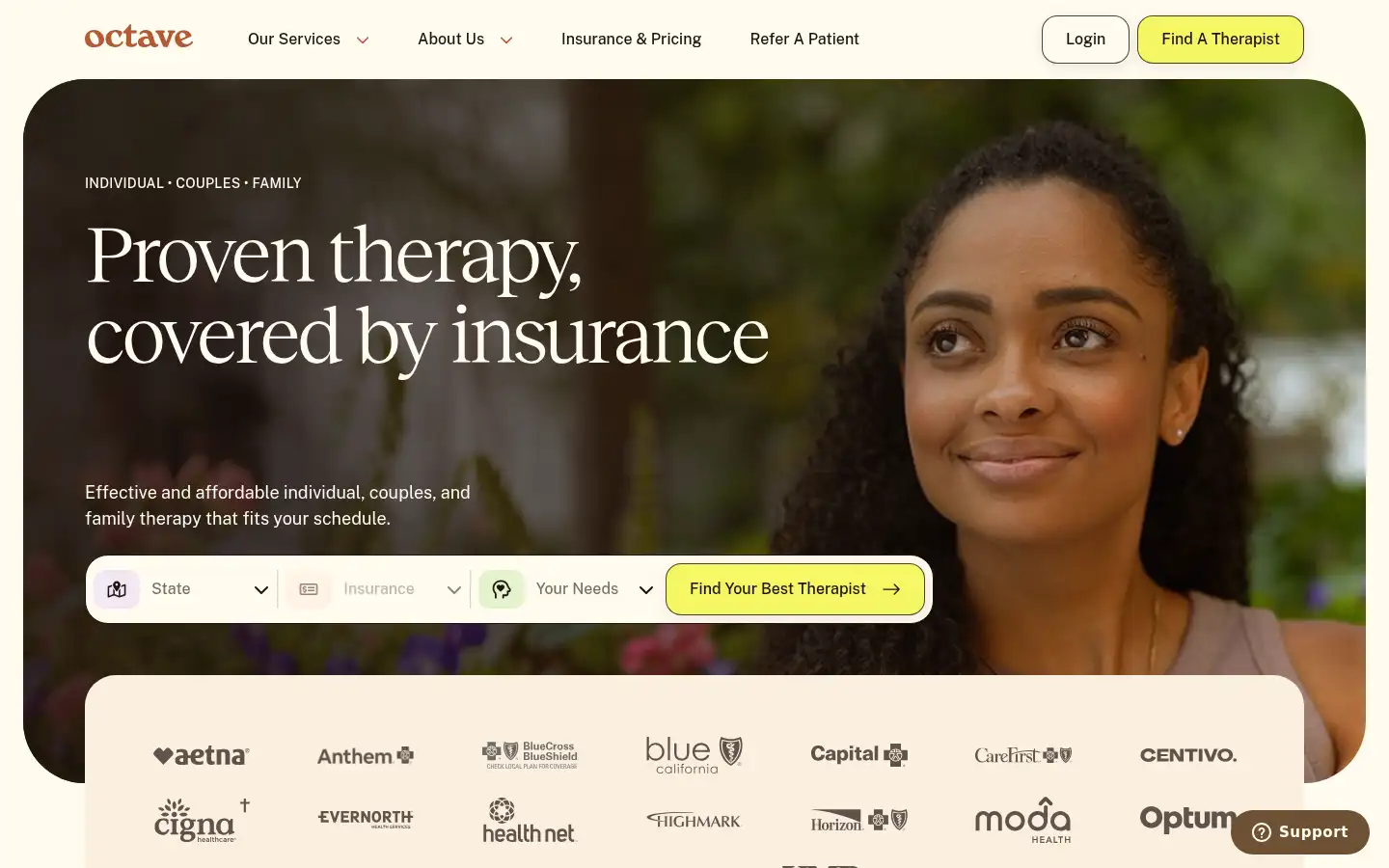 Screenshot of findoctave.com