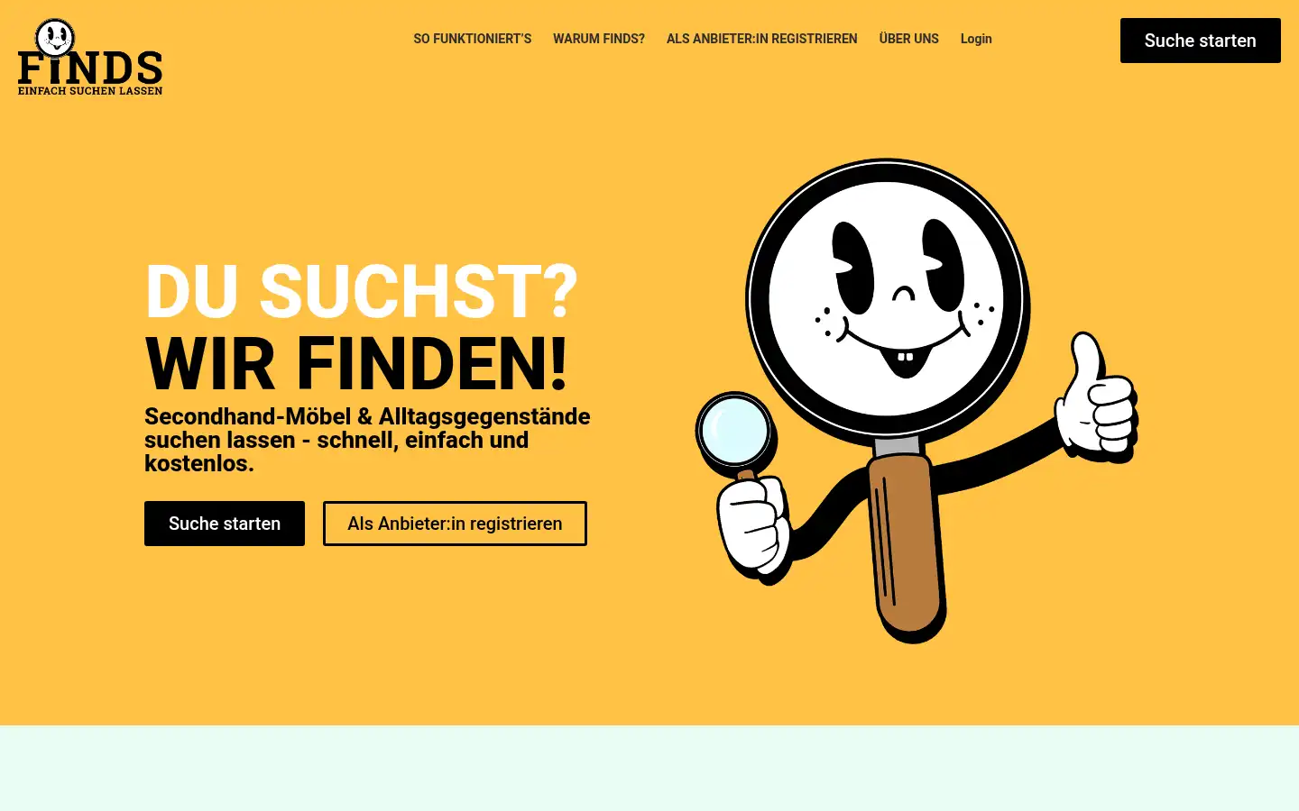 Screenshot of finds.ch