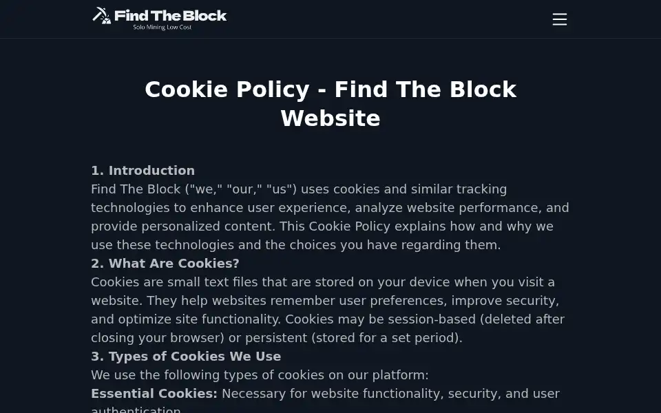 Screenshot of findtheblock.com