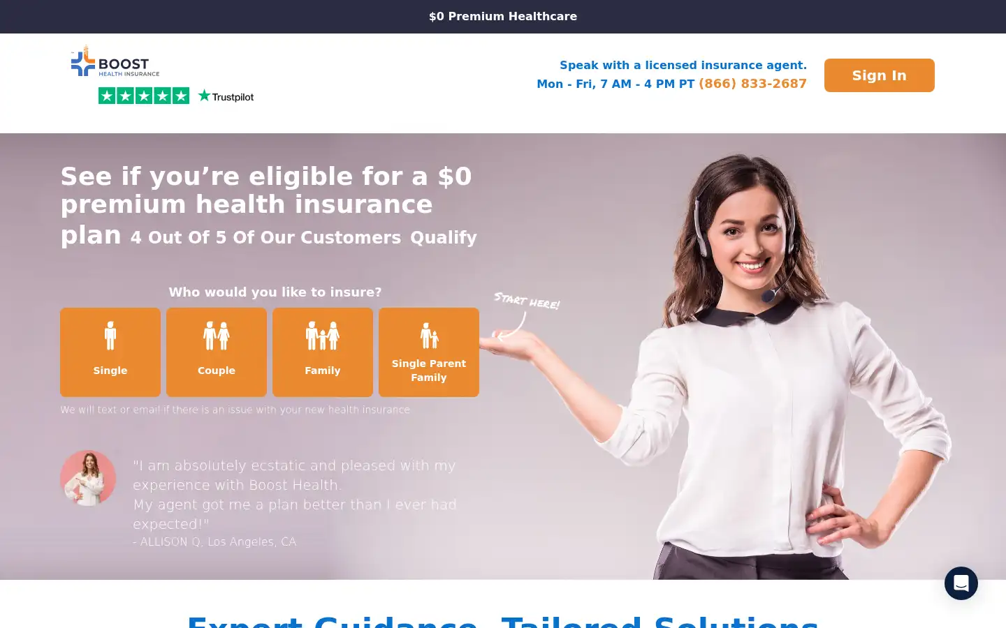 Screenshot of findyourhealthplan.org