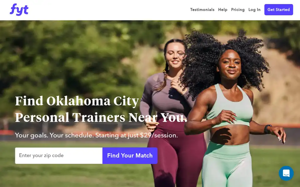Screenshot of findyourtrainer.com