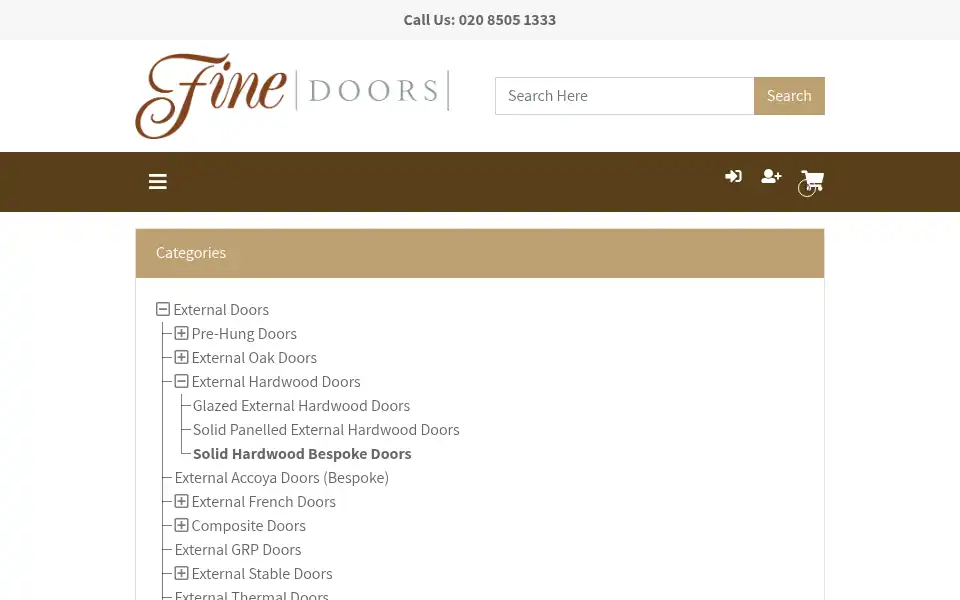 Screenshot of fine-doors.co.uk