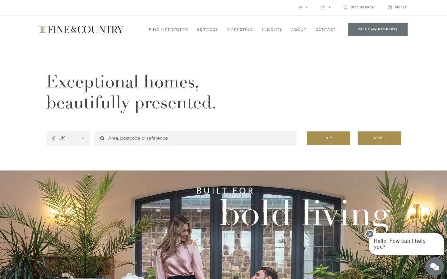 Screenshot of fineandcountry.co.uk