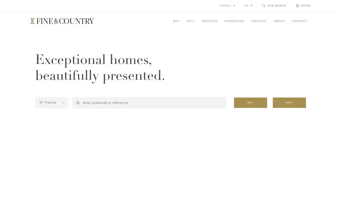 Screenshot of fineandcountry.com
