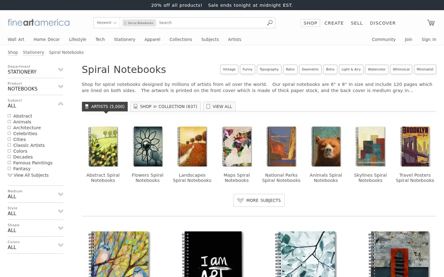 Screenshot of fineartamerica.com