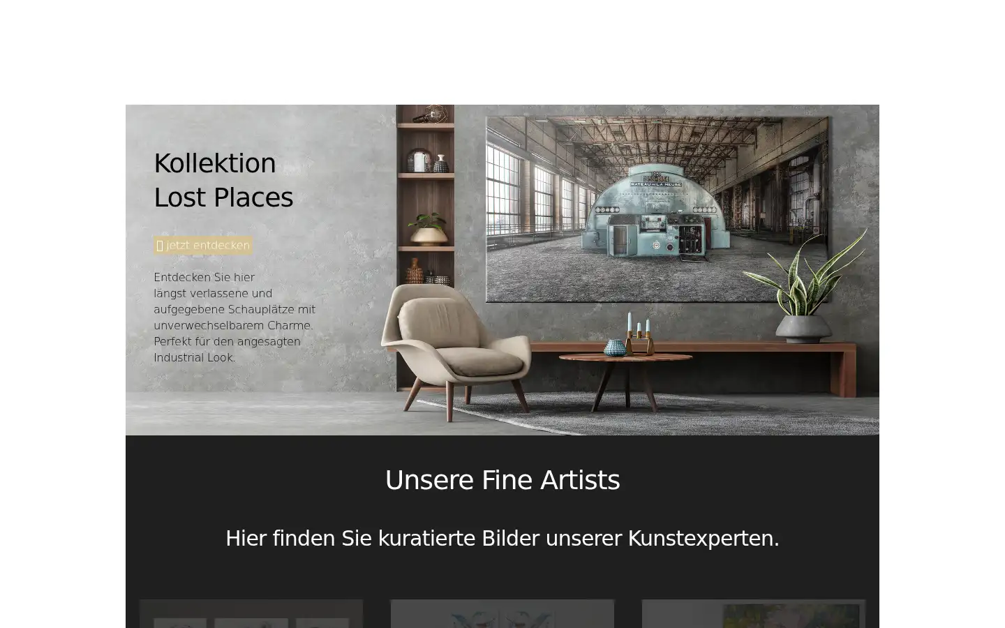 Screenshot of fineartprint.de