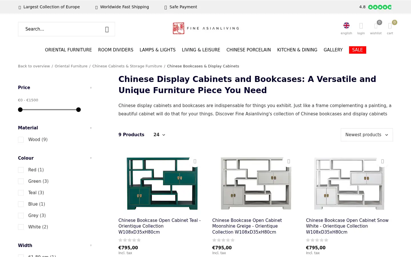 Screenshot of fineasianliving.com