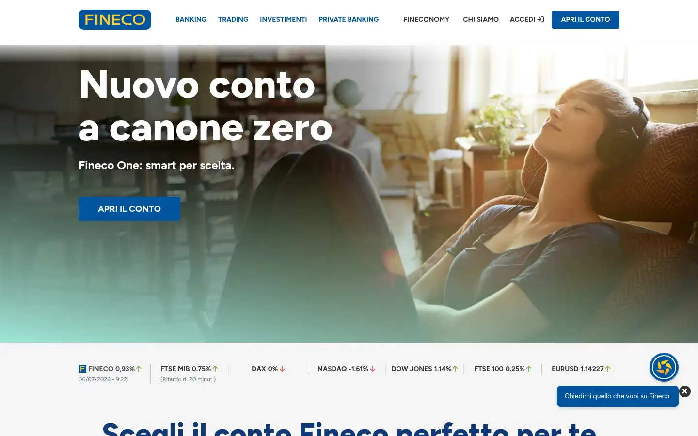 Screenshot of finecobank.com