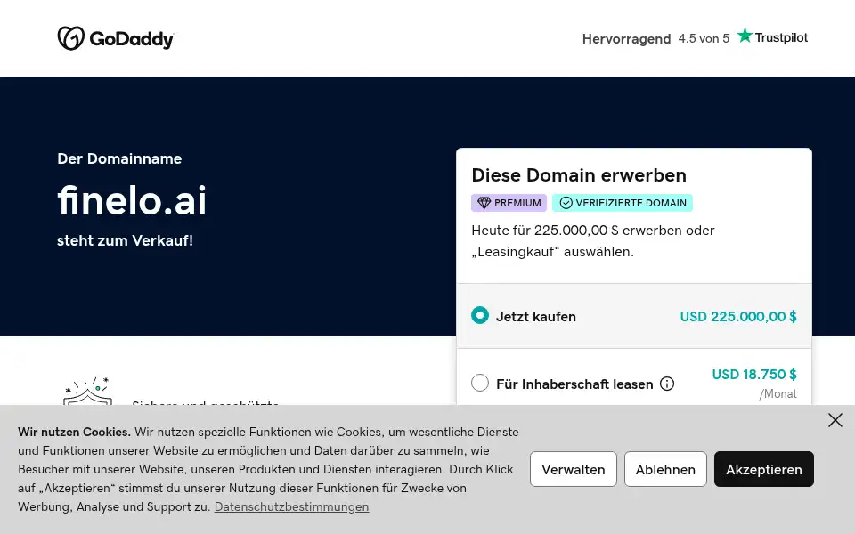 Screenshot of finelo.ai