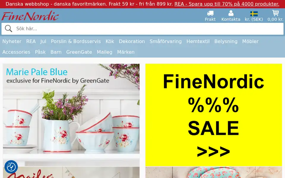 Screenshot of finenordic.se