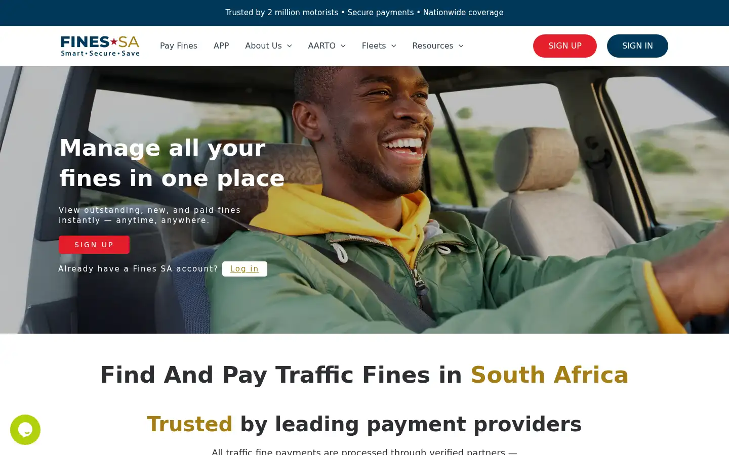 Screenshot of finessa.co.za