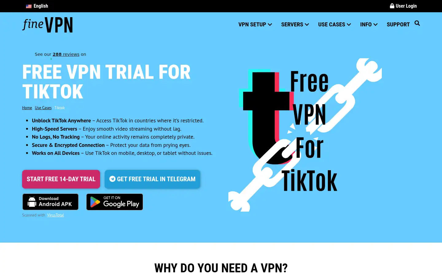Screenshot of finevpn.org