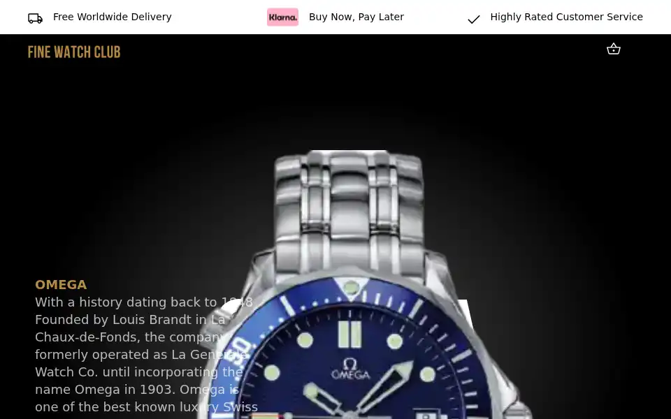 Screenshot of finewatchclub.co.uk