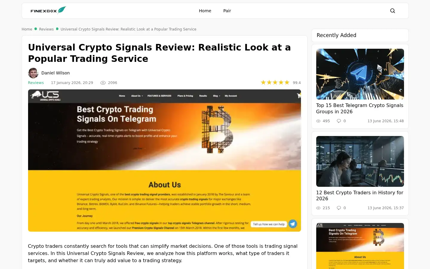 Screenshot of finexbox.com