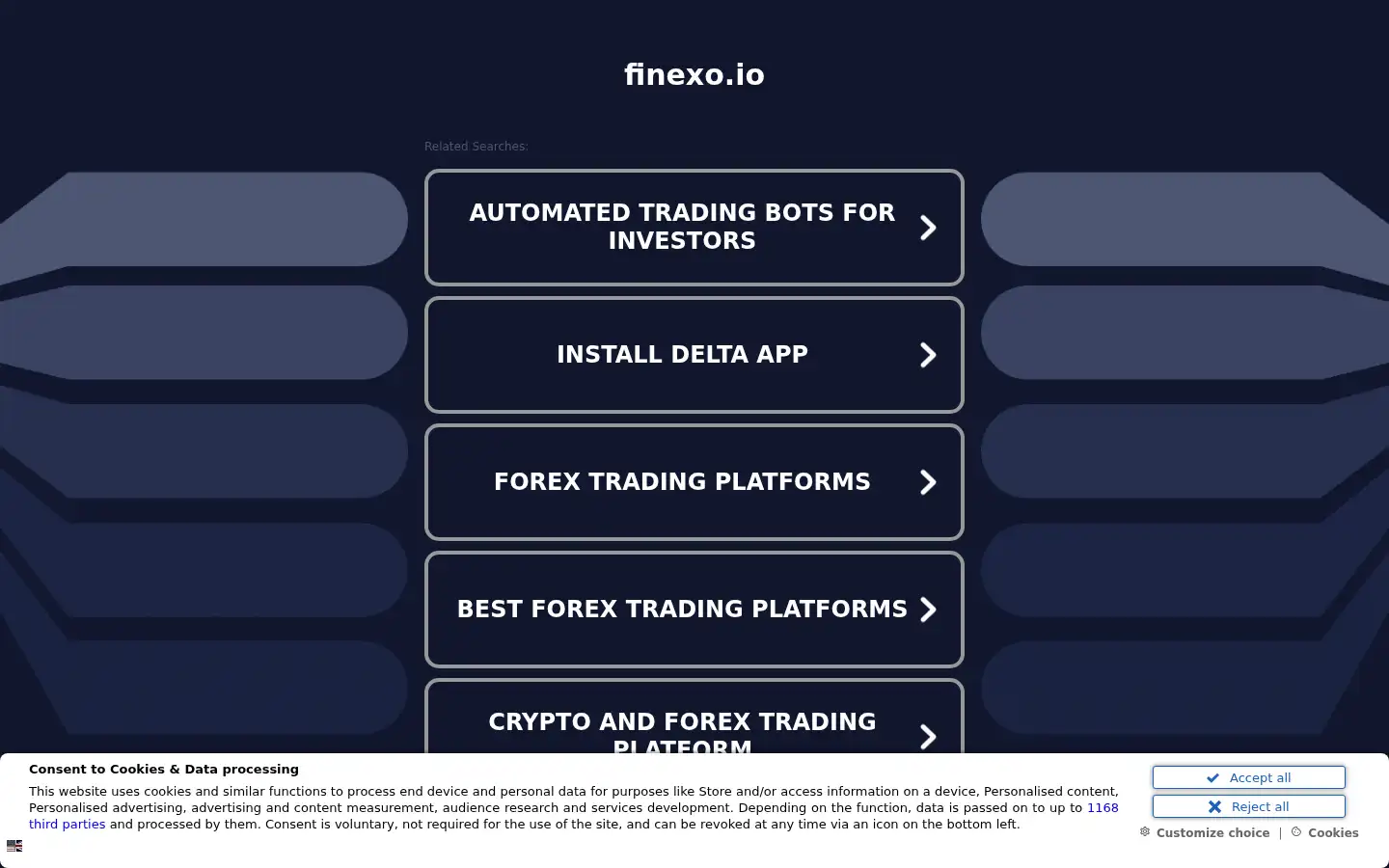 Screenshot of finexo.io