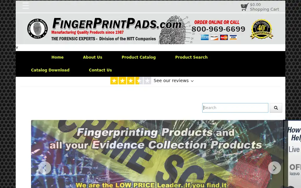 Screenshot of fingerprintpads.com