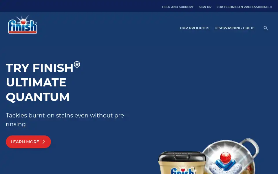 Screenshot of finishdishwashing.com
