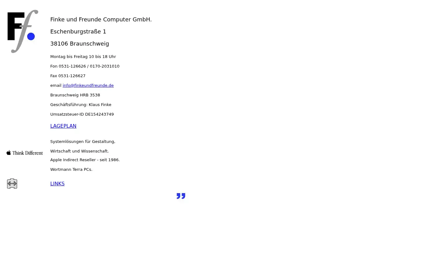 Screenshot of finkeundfreunde.de