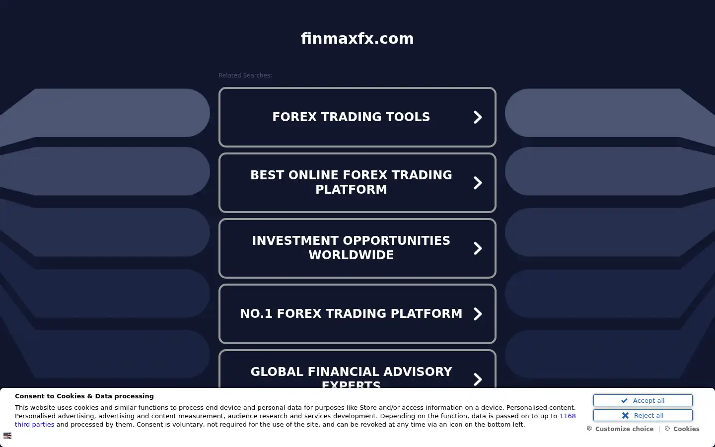 Screenshot of finmaxfx.com