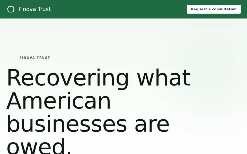 Screenshot of finovatrust.com