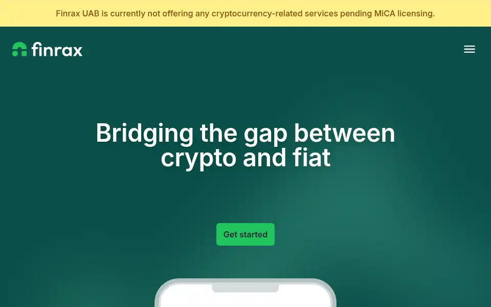 Screenshot of finrax.com