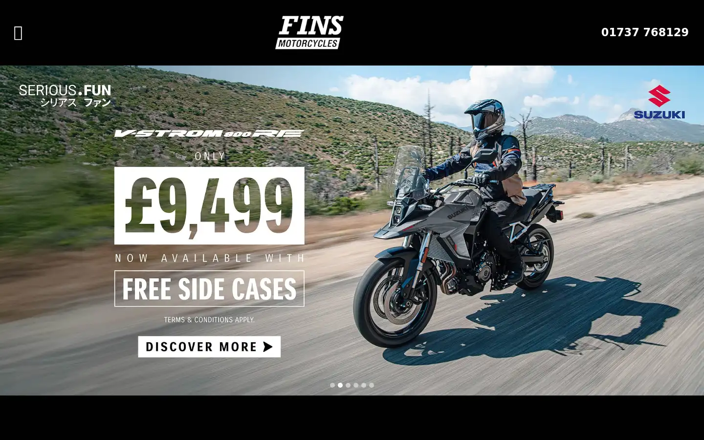 Screenshot of finsmotorcycles.co.uk