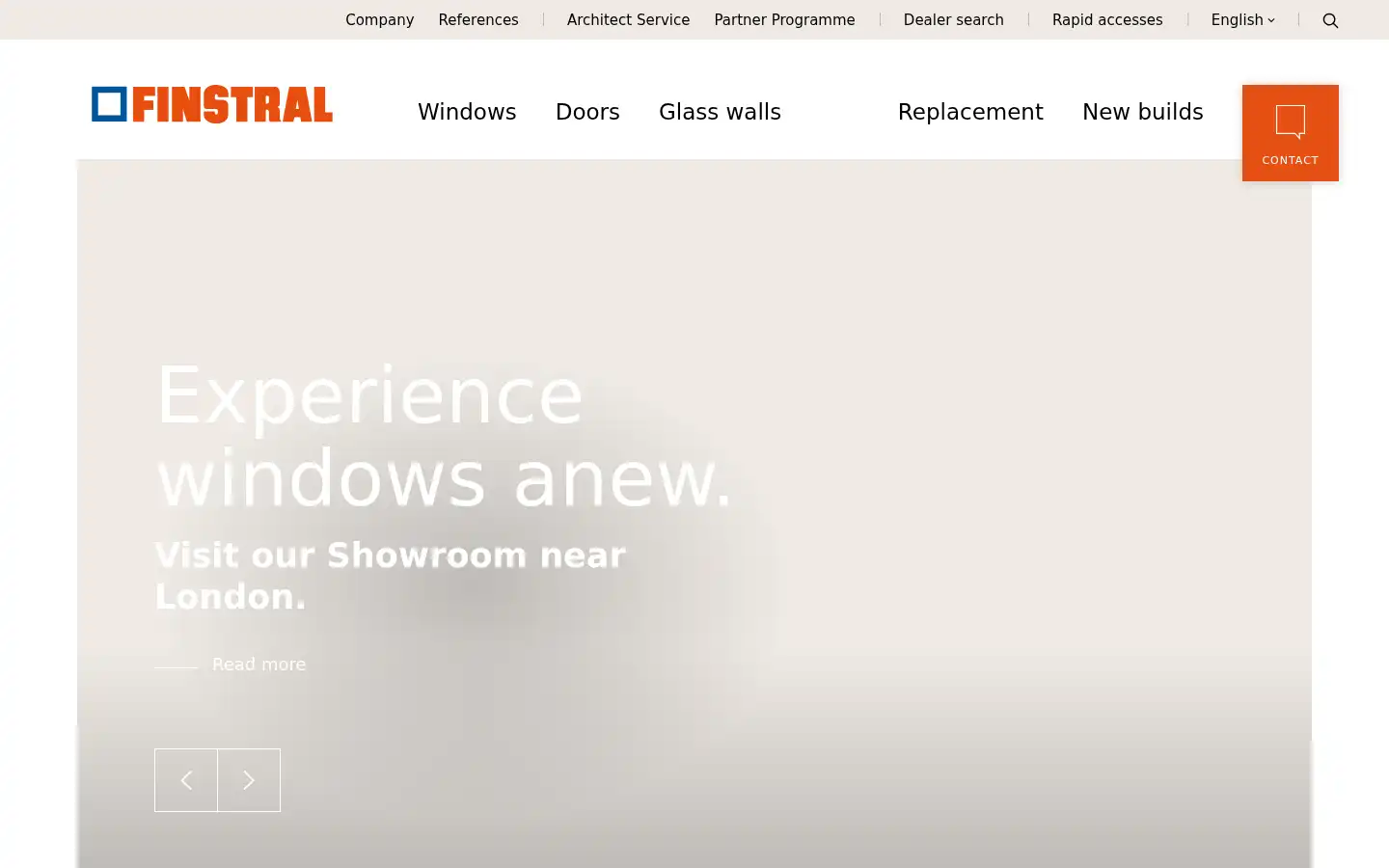 Screenshot of finstral.com