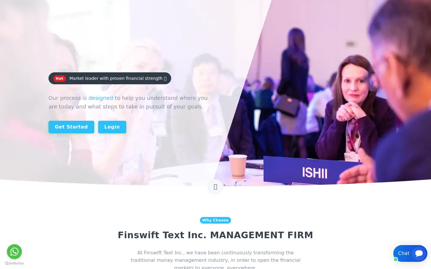 Screenshot of finswiftext.com