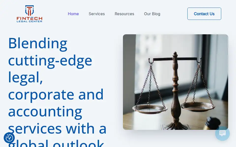 Screenshot of fintechlegalcenter.eu