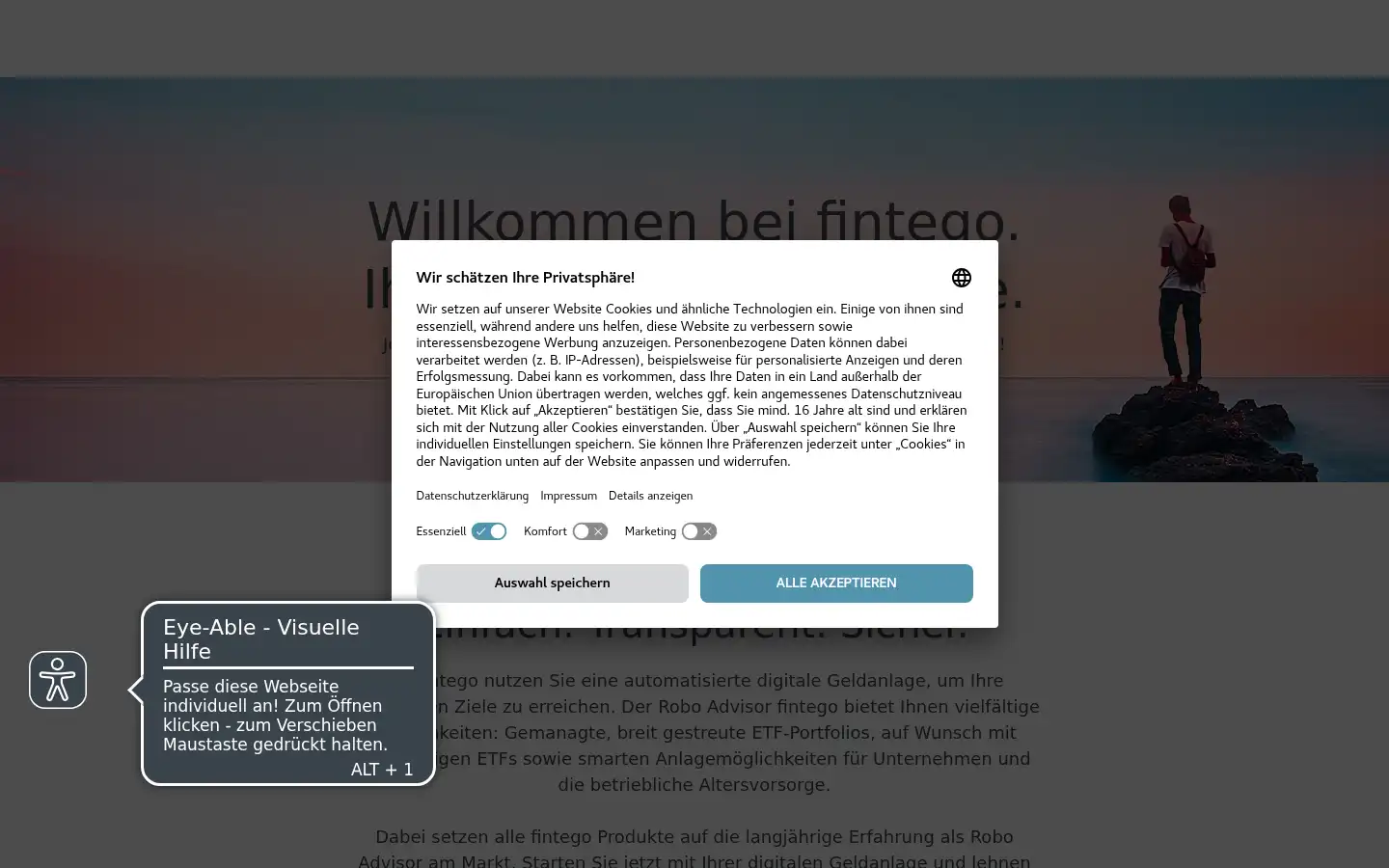 Screenshot of fintego.de