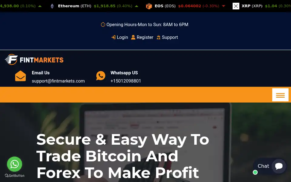 Screenshot of fintmarkets.com