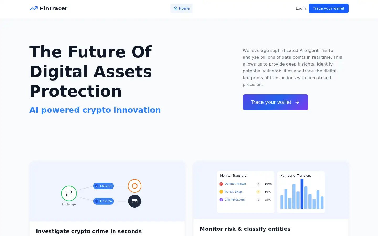 Screenshot of fintracer.org
