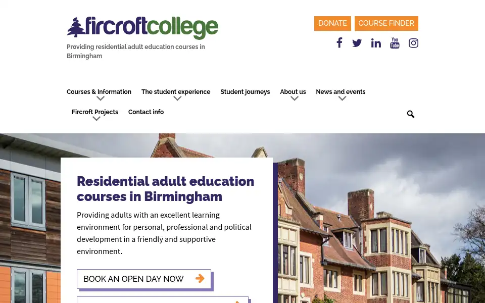 Screenshot of fircroft.ac.uk