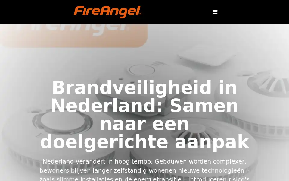 Screenshot of fireangel.nl