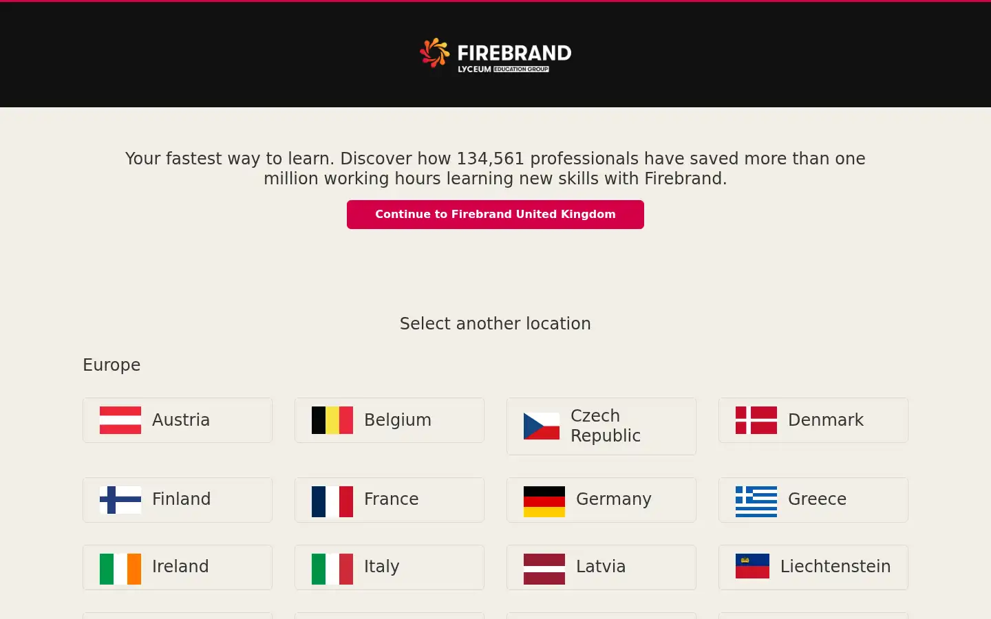 Screenshot of firebrand.training