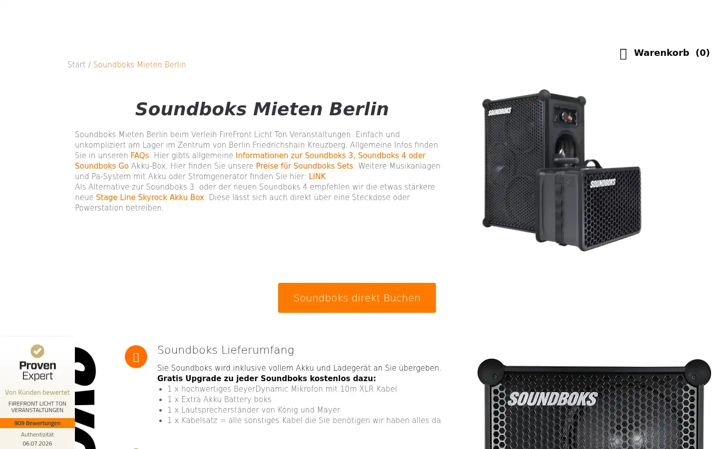 Screenshot of firefront.de