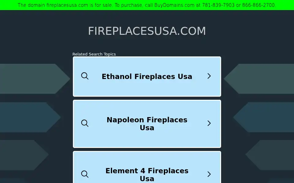 Screenshot of fireplacesusa.com