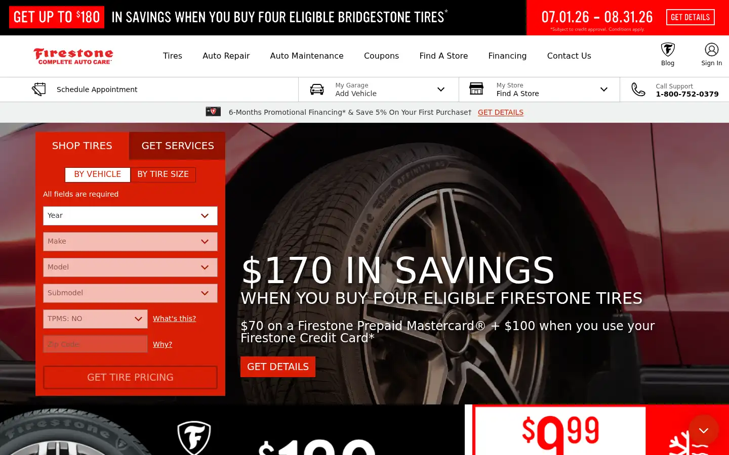 Screenshot of firestonecompleteautocare.com