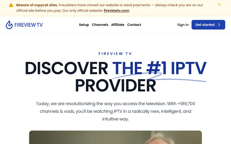 Screenshot of fireviewtv.com