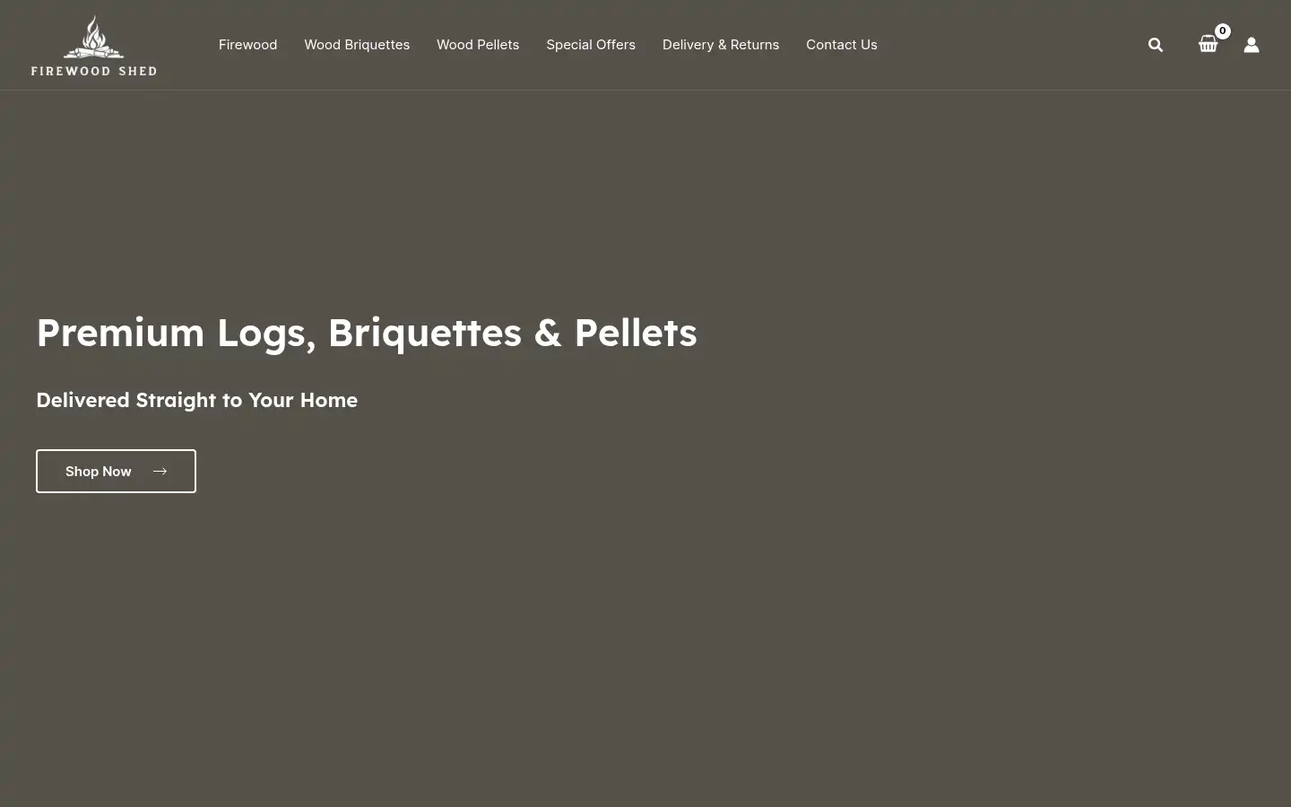 Screenshot of firewoodshed.co.uk