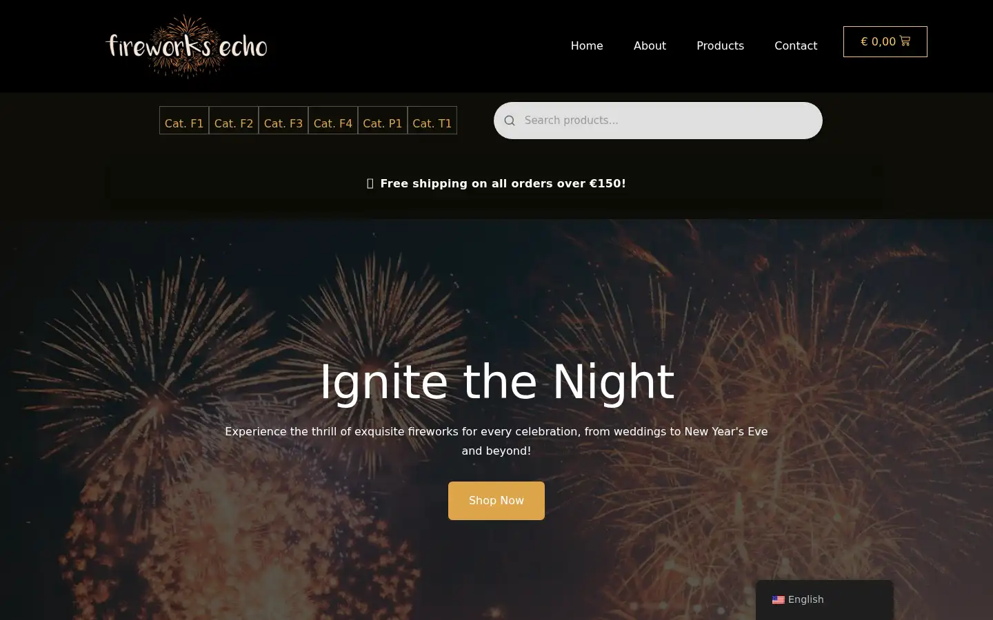Screenshot of fireworksecho.com