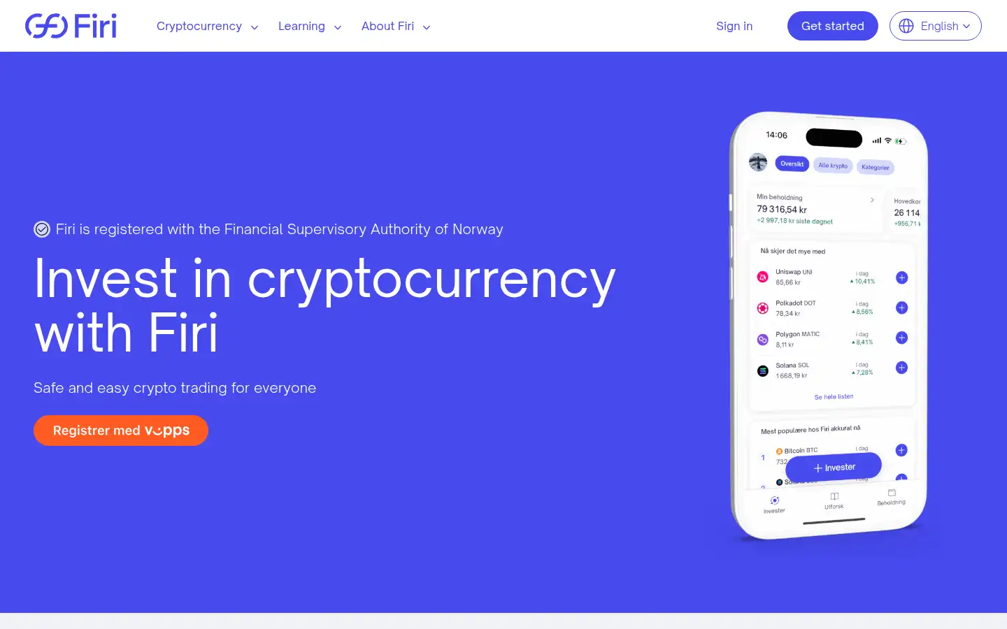 Screenshot of firi.com