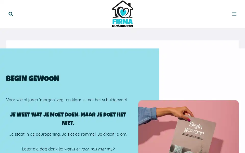 Screenshot of firmahuishouden.nl