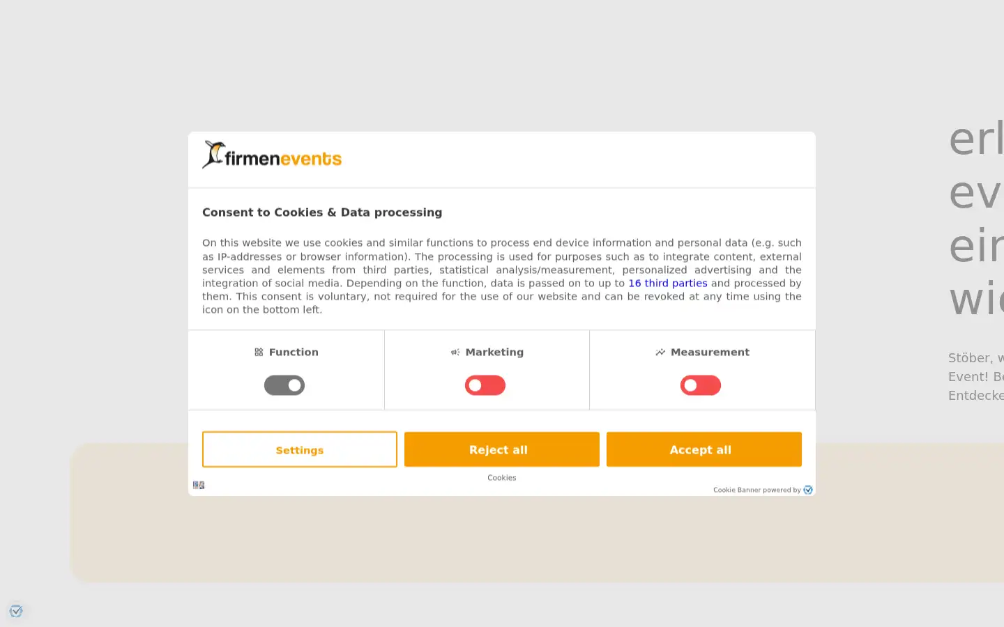 Screenshot of firmenevents.de
