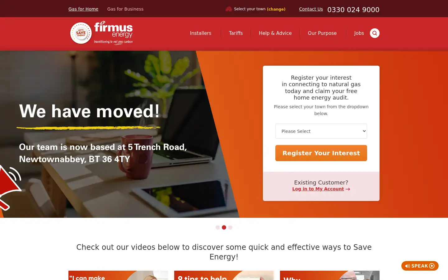 Screenshot of firmusenergy.co.uk