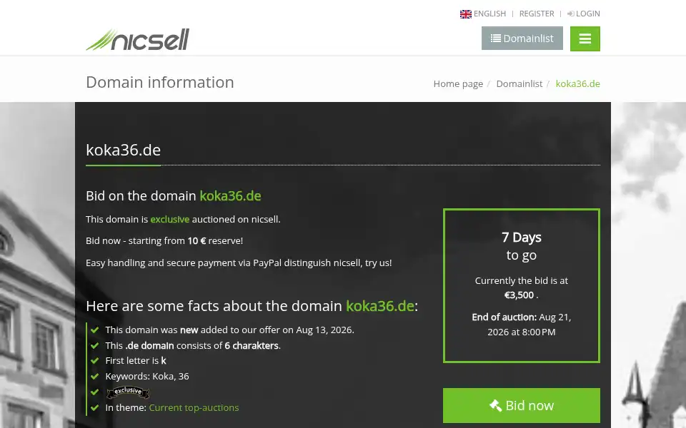 Screenshot of first-a.de