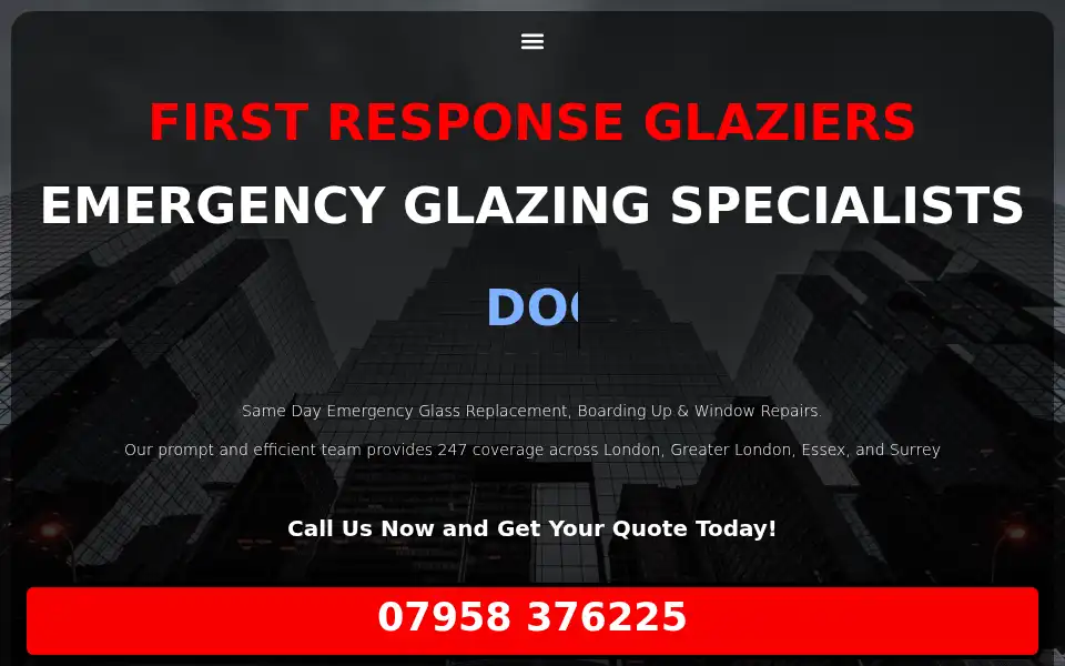 Screenshot of first-response-glaziers.co.uk